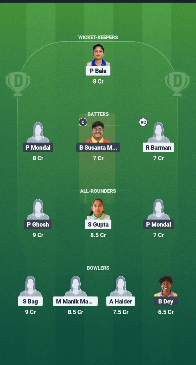 SSS-W VS SR-W Dream11 Prediction Fantasy Cricket Tips Dream11 Team Bengala Women's Pro T20 League 2025 