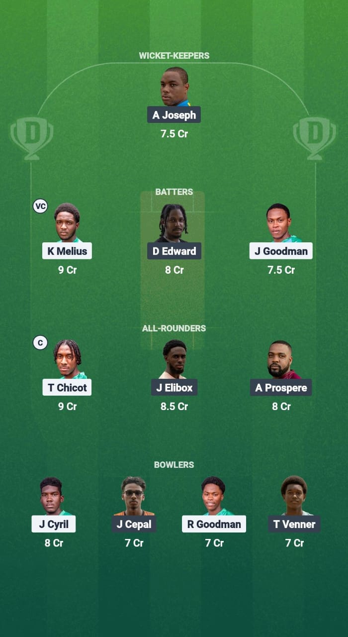 WTS vs AMW Dream11 Prediction Fantasy Cricket Tips Dream11 Team West Indies T10 St. Lucia Blast 2025 