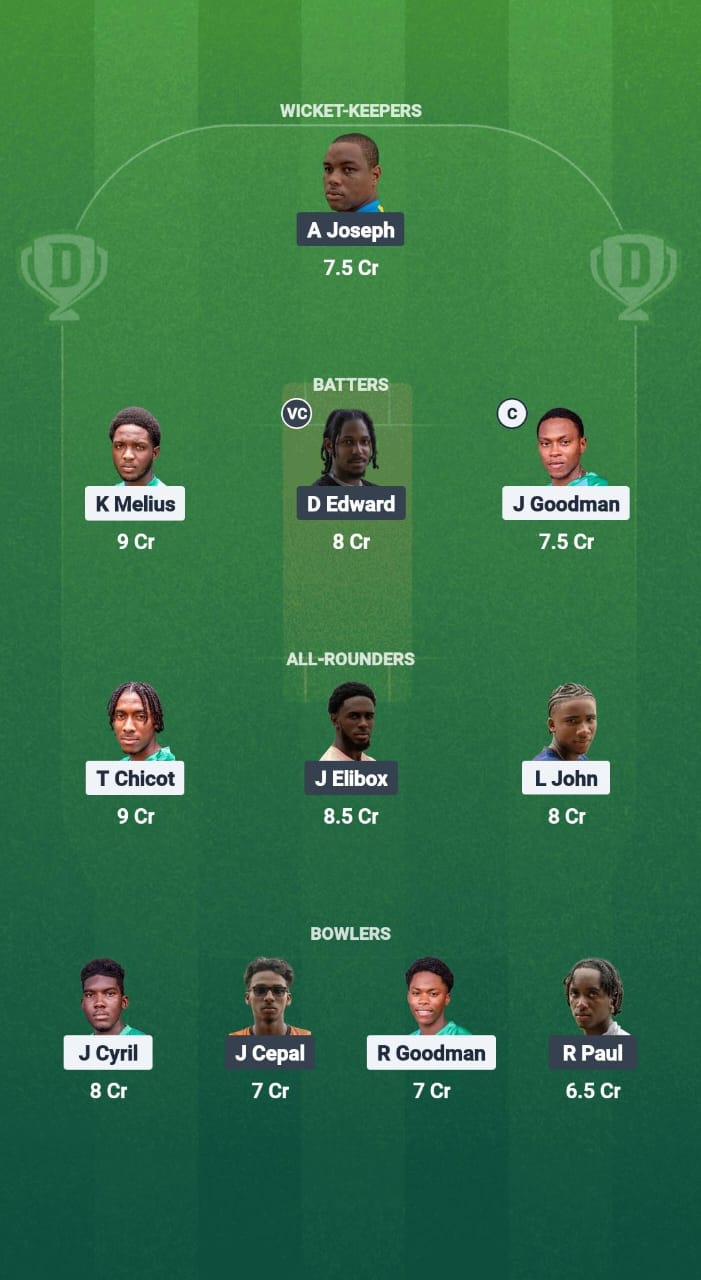 WTS vs AMW Dream11 Prediction Fantasy Cricket Tips Dream11 Team West Indies T10 St. Lucia Blast 2025