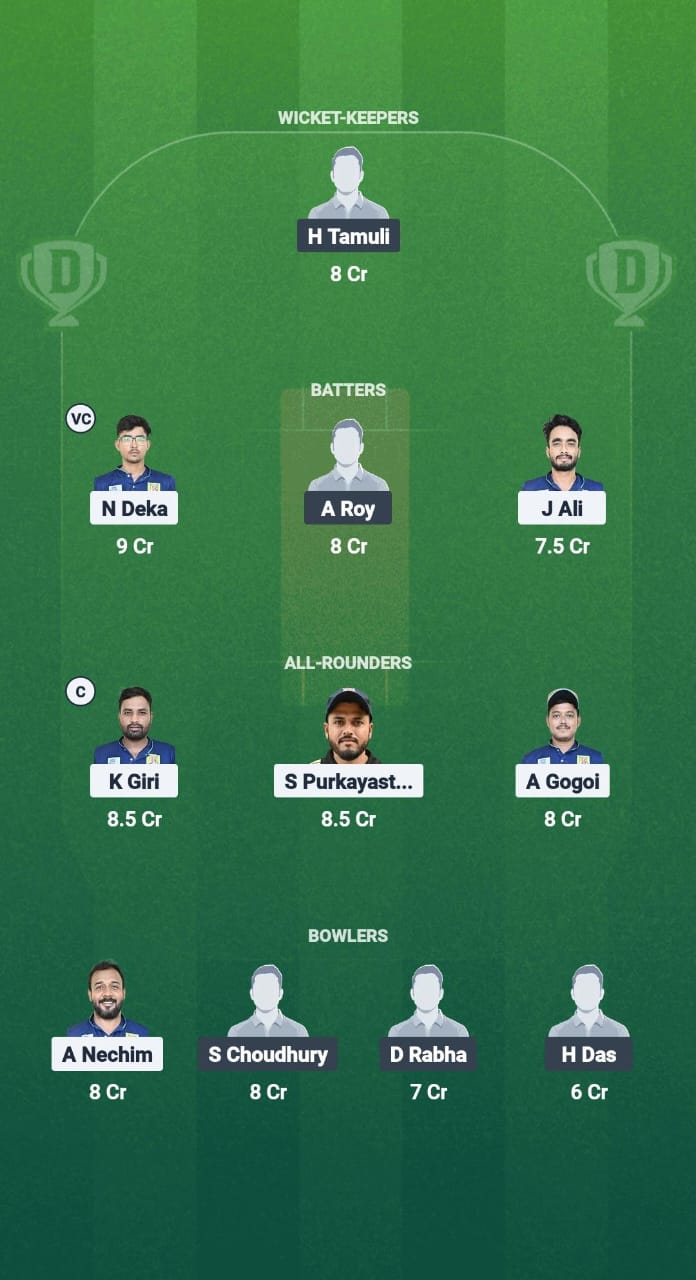 1000726090 BCC vs NBC Dream11 Prediction Fantasy Cricket Tips Dream11 Team Assam T20 Summer Challenger Trophy 2025
