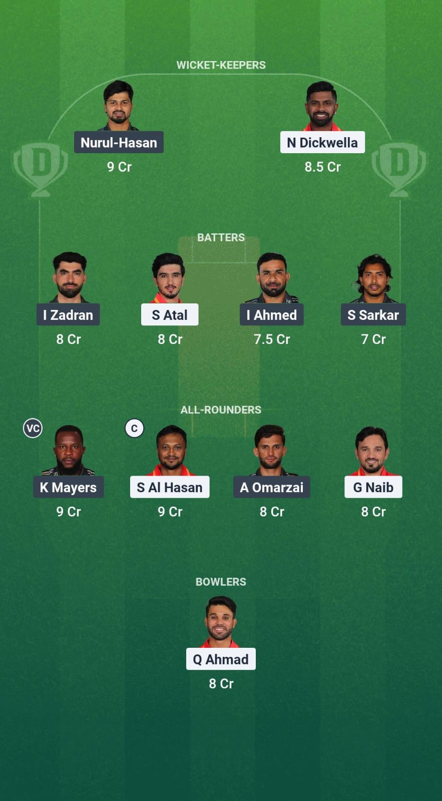 1000729646 DC vs RAN Dream11 Prediction Fantasy Cricket Tips Dream11 Team Global Super League T20 2025