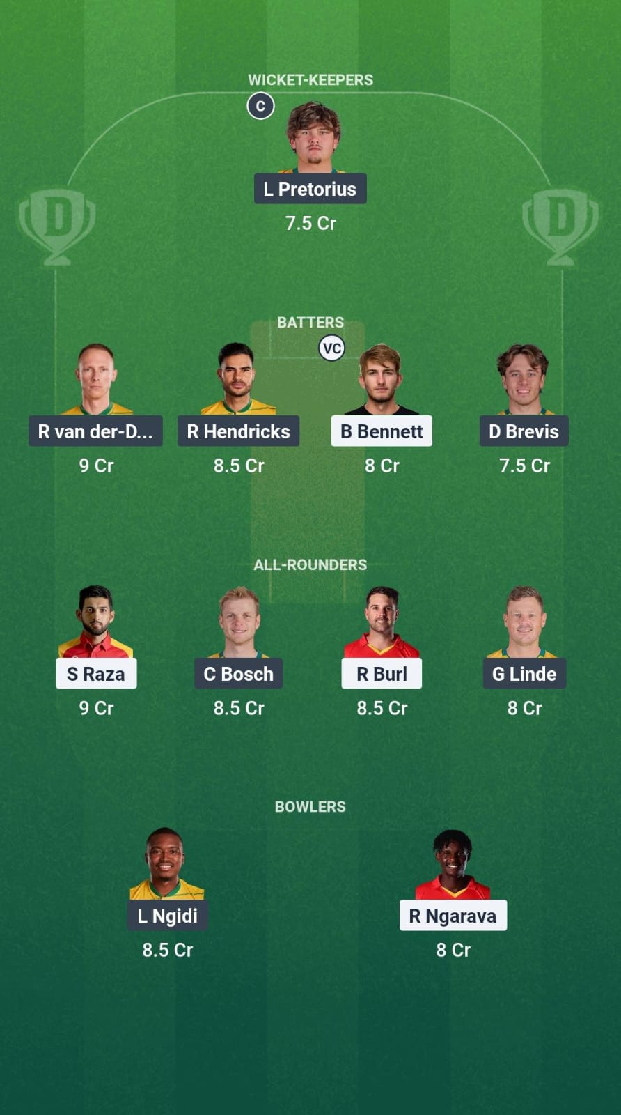 ZIM vs SA Dream11 Prediction Fantasy Cricket Tips Dream11 Team T20I Tri-Series in Zimbabwe 2025