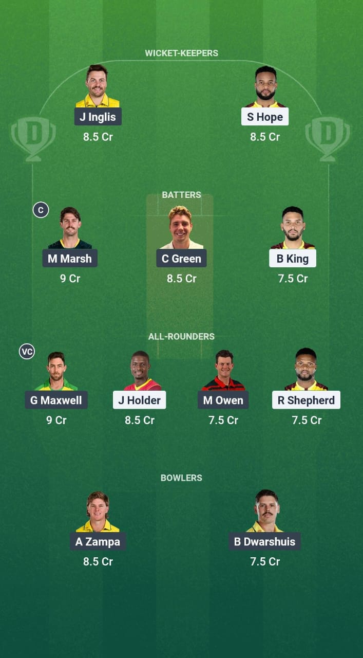 1000739455 WI vs AUS Dream11 Prediction Fantasy Cricket Tips Dream11 Team Australia Tour of West Indies 2025