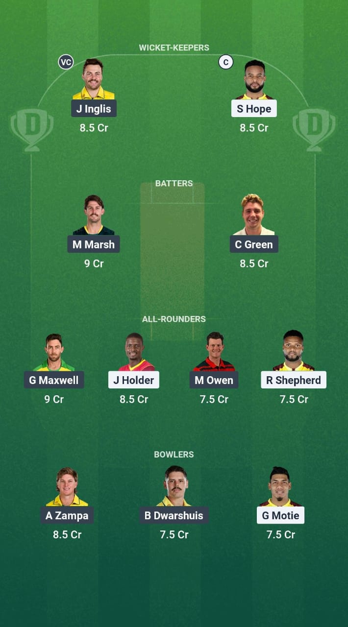 1000739458 WI vs AUS Dream11 Prediction Fantasy Cricket Tips Dream11 Team Australia Tour of West Indies 2025