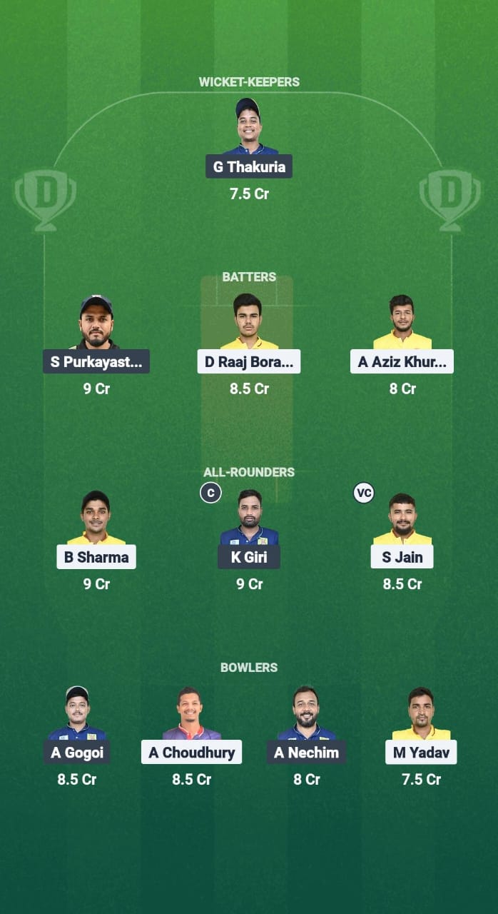 1000740612 GTC Vs BCC Dream11 predictions Dream11 Team Guwhati T20 Spring Legue 2025