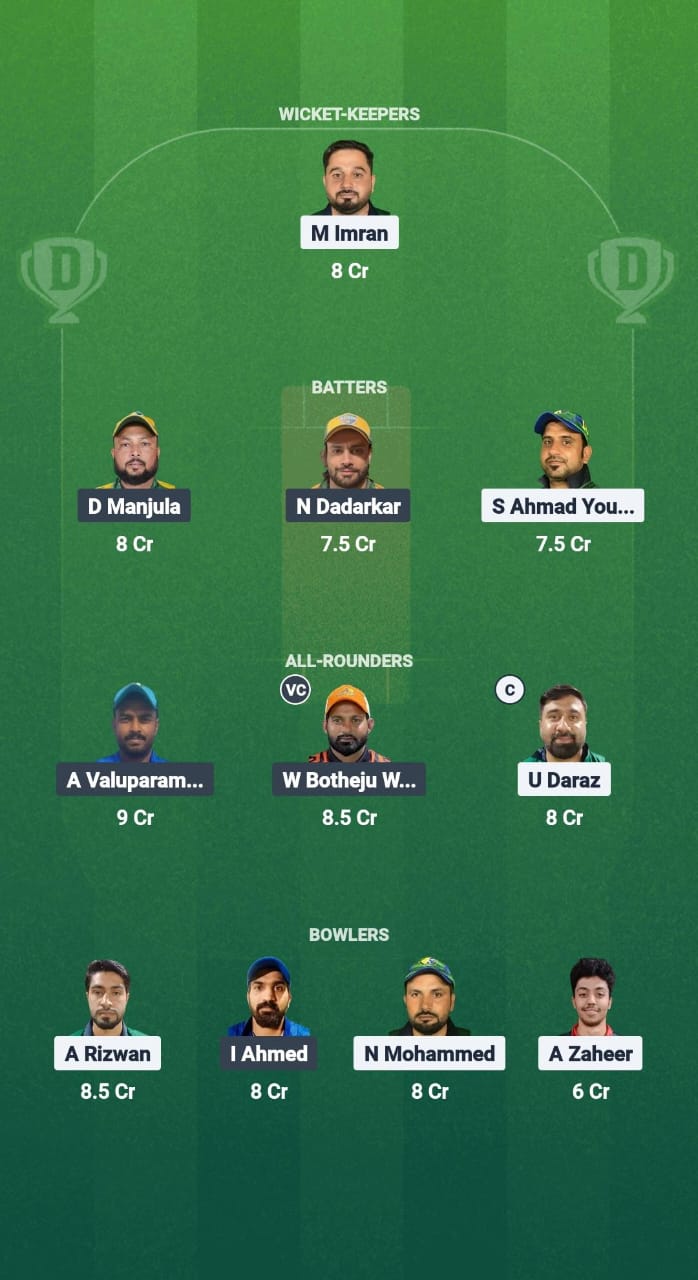 GCC vs NCMI Dream11 Prediction Fantasy Cricket Tips Dream11 Team Kuwait T10 Summer League 2025