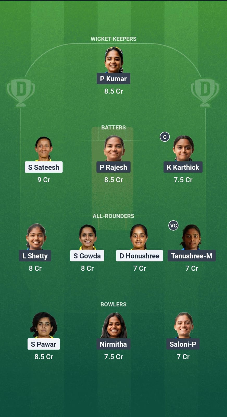 MW-W vs MD-W Dream11 Prediction Fantasy Cricket Tips Dream11 Team Karnataka Womens T20 Maharani Trophy 2025