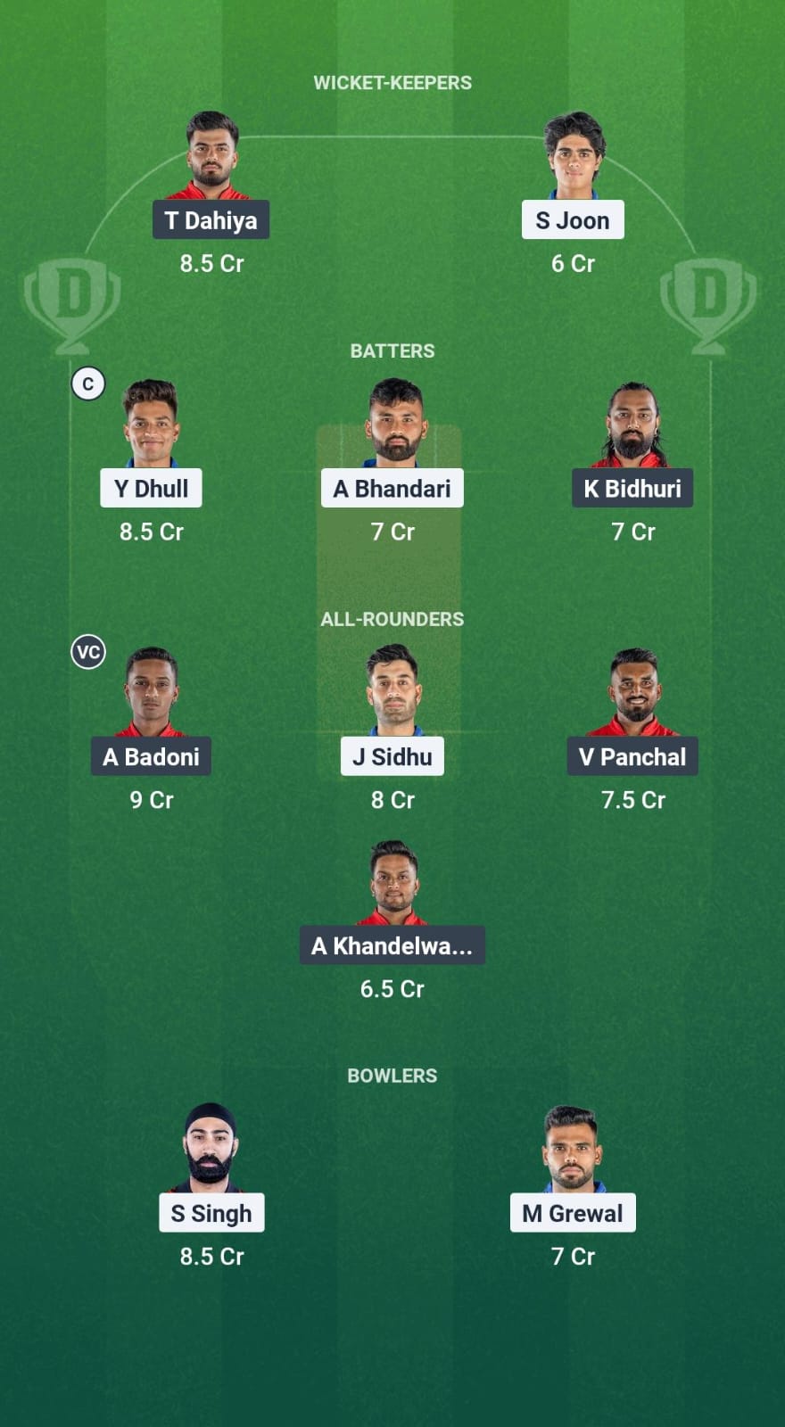 CDK vs SDS Dream11 Prediction Fantasy Cricket Tips Dream11 Team Delhi T20 Premier League 2025