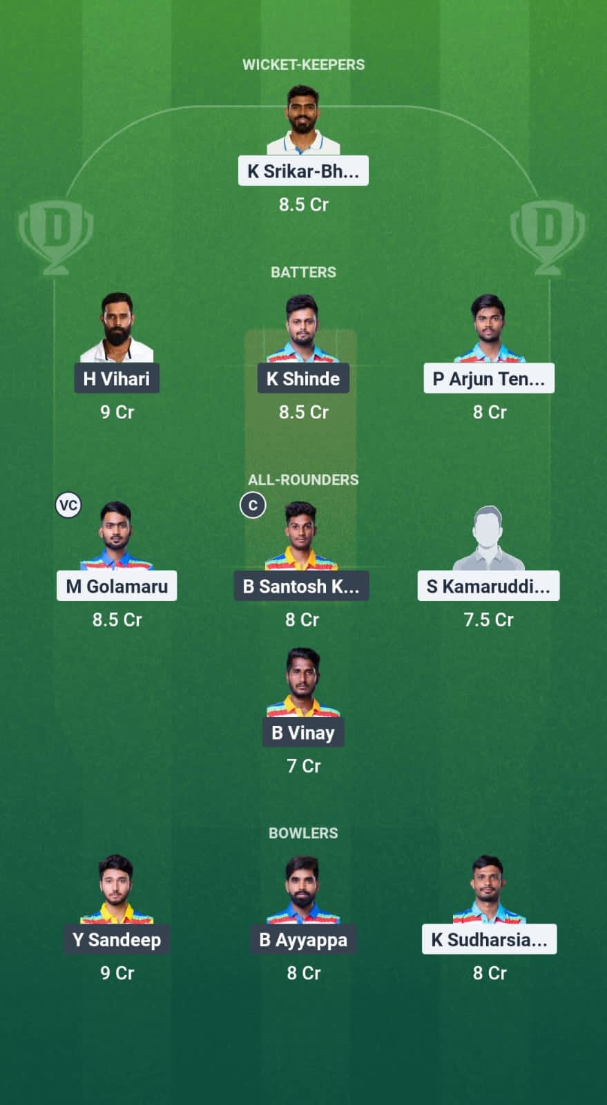 KNK vs AMR Dream11 Prediction Fantasy Cricket Tips Dream11 Team Andra T20 League 2025