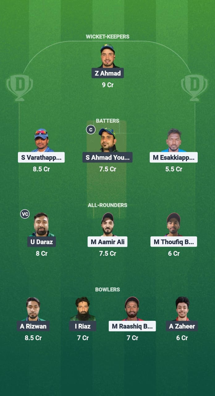 KRM vs GCC Dream11 Prediction Fantasy Cricket Tips Dream11 Team Kuwait T10 Summer League 2025
