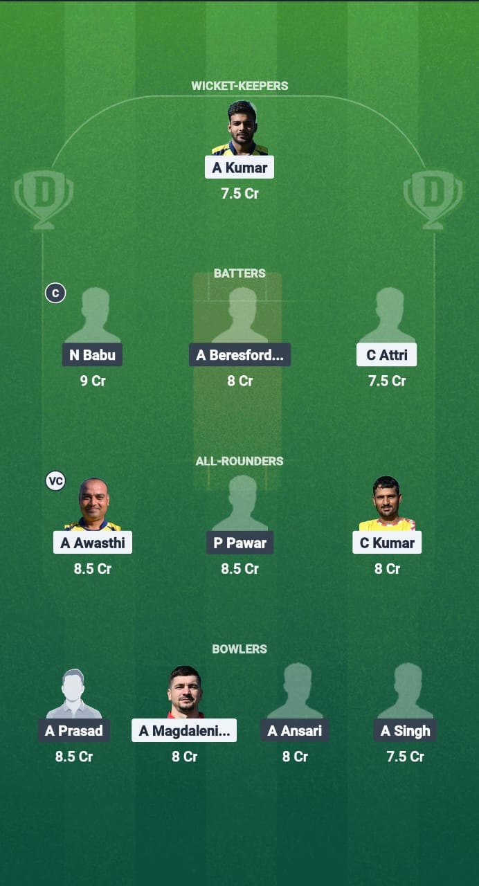 ZW vs ZA Dream11 Prediction Fantasy Cricket Tips Dream11 Team ECS T10 Croatia 2025