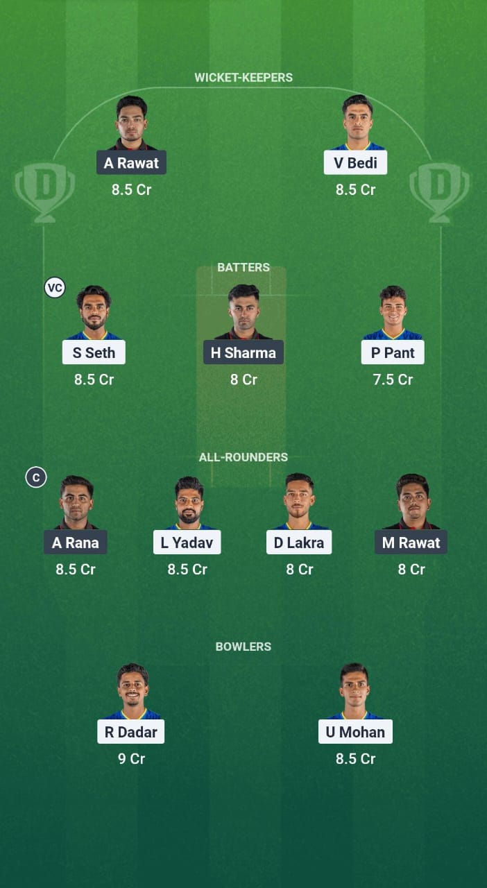 PD vs EDR Dream11 Prediction Fantasy Cricket Tips Dream11 Team Delhi T20 Premier League 2025