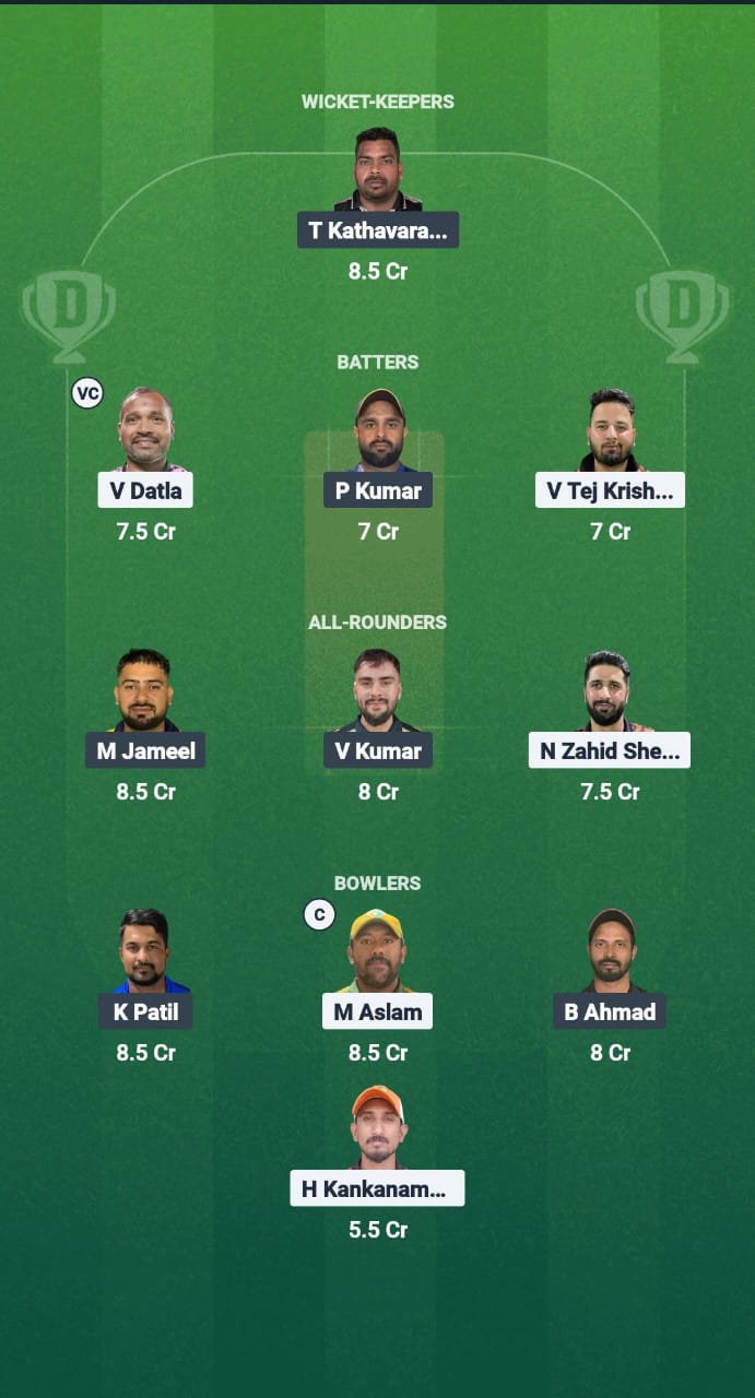 JJ vs SBS Dream11 Prediction Fantasy Cricket Tips Dream11 Team Kuwait T10 Summer League 2025