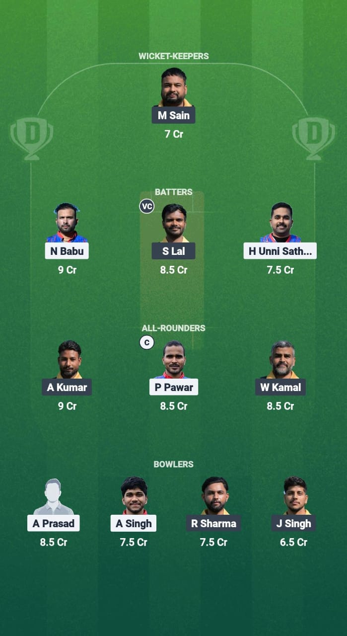 ZA vs RJM Dream11 Prediction Fantasy Cricket Tips Dream11 Team ECS T10 Croatia 2025
