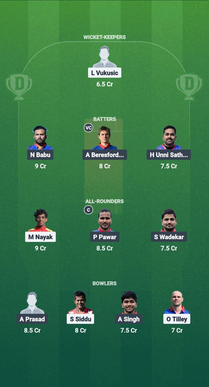 SOS vs ZA Dream11 Prediction Fantasy Cricket Tips Dream11 Team ECS T10 Croatia 2025