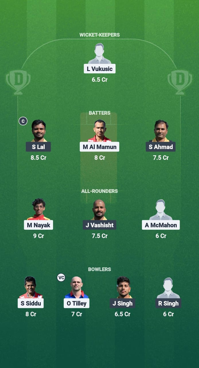 SOS vs RJM Dream11 Prediction Fantasy Cricket Tips Dream11 Team ECS T10 Croatia 2025