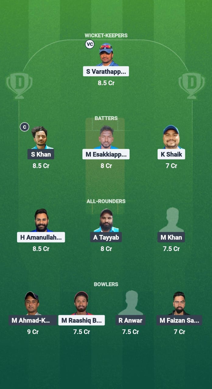 KRM vs BCC Dream11 Prediction Fantasy Cricket Tips Dream11 Team Kuwait T10 Summer League 2025