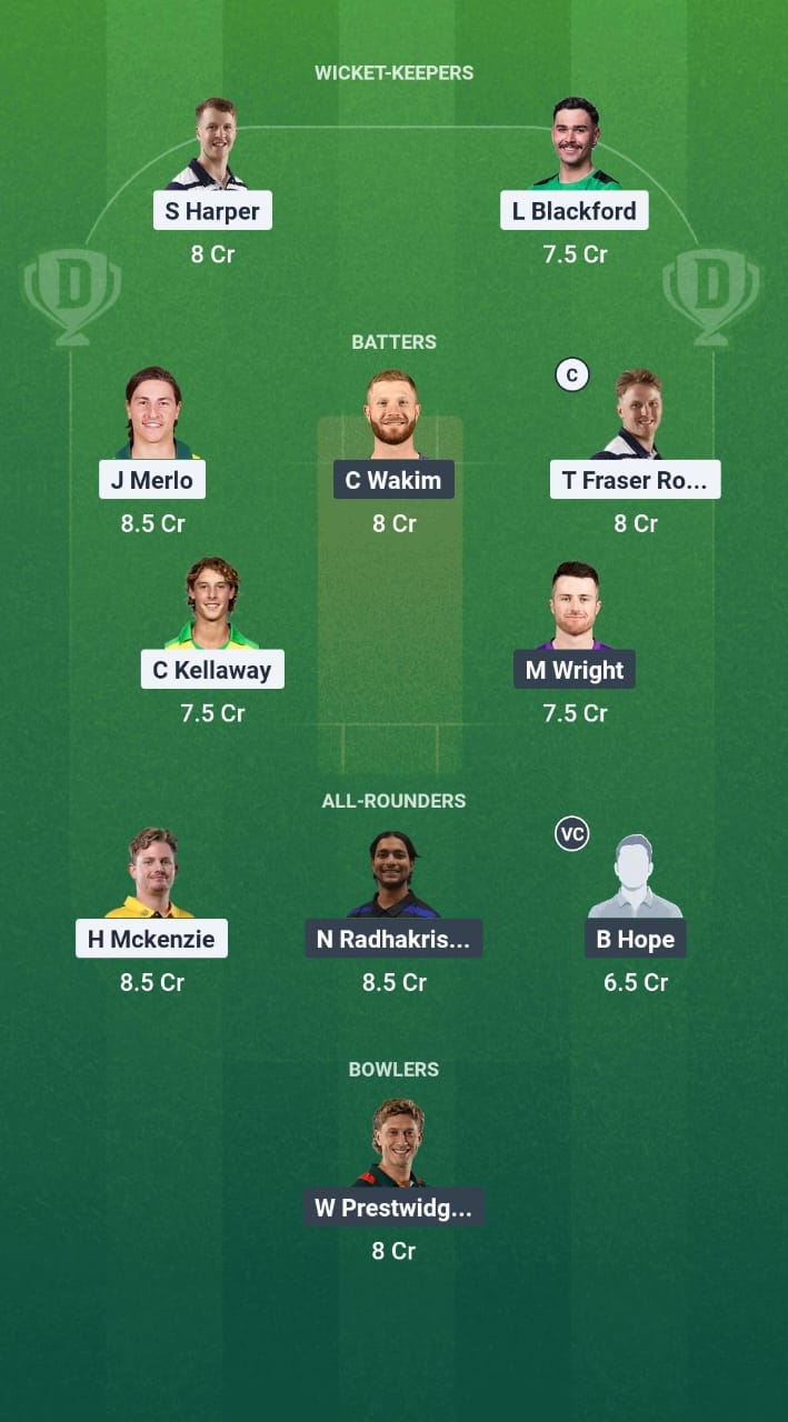 MSA vs HHA Dream11 Prediction Fantasy Cricket Tips Dream11 Team Australian T20 Top End Series 2025