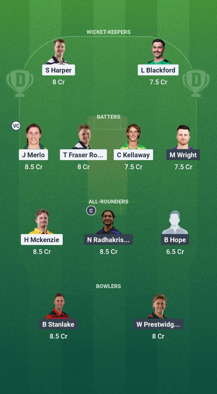 MSA vs HHA Dream11 Prediction Fantasy Cricket Tips Dream11 Team Australian T20 Top End Series 2025