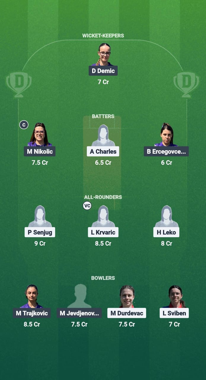 JZ-W vs LL-W Dream11 Prediction Fantasy Cricket Tips Dream11 Team ECS-W T10 Croatia 2025