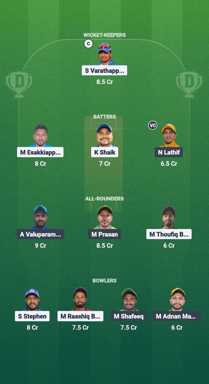 KRM vs NCMI Dream11 Prediction Fantasy Cricket Tips Dream11 Team Kuwait T10 Summer League 2025