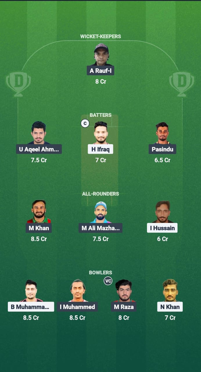 RC vs IAI Dream11 Prediction Fantasy Cricket Tips Dream11 Team Oman D20 League 2025