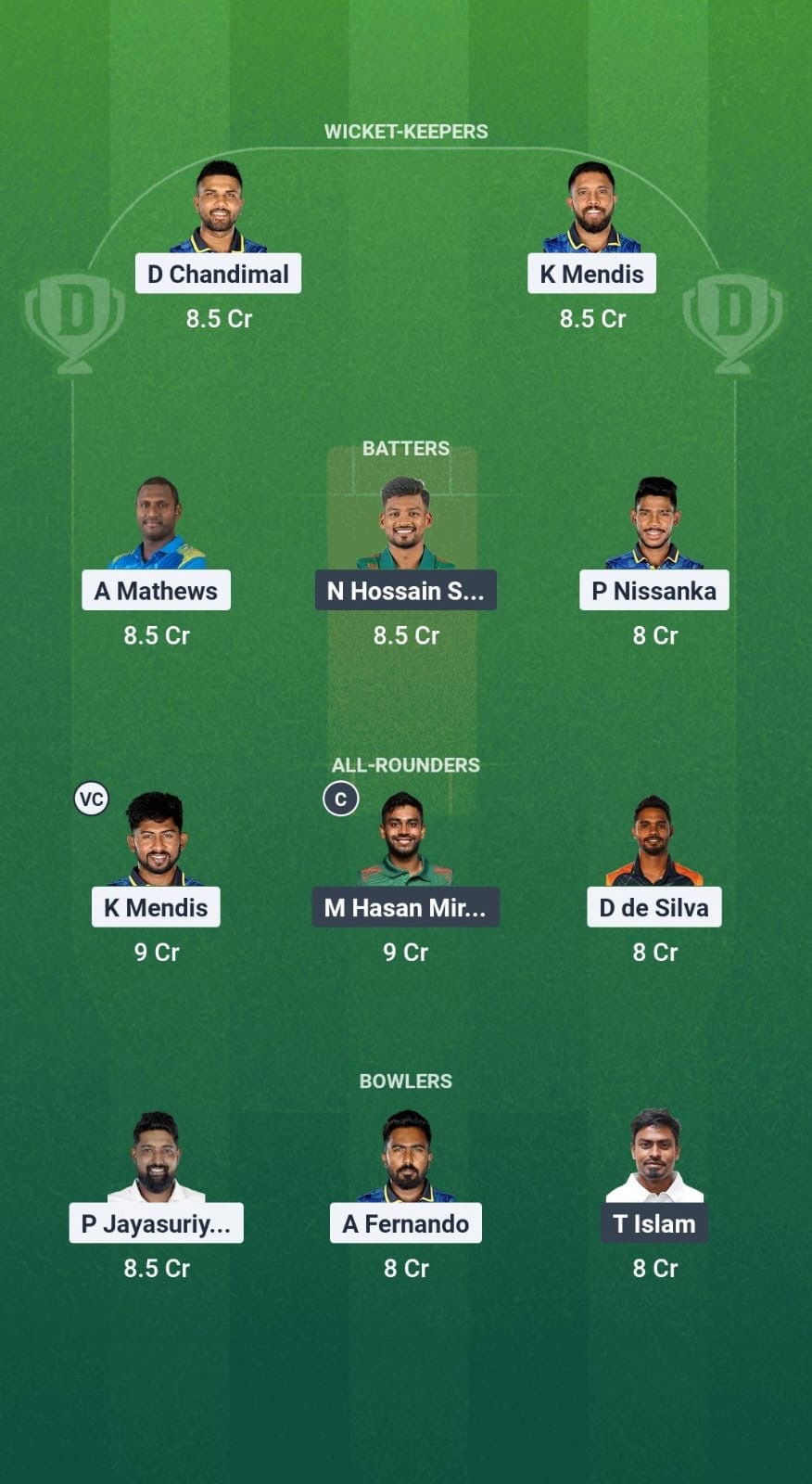 2B852352 130E 4C4C 9845 67180E60B279 SL opposite Ban Dream11 prediction of cricket fantasy DREAM11 Team Bangladesh