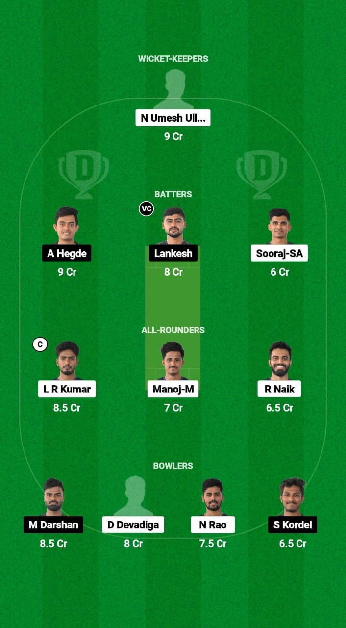 ML vs UL Dream11 Prediction Fantasy Cricket Tips Dream11 Team Karnataka Coastal Big Bash League T20