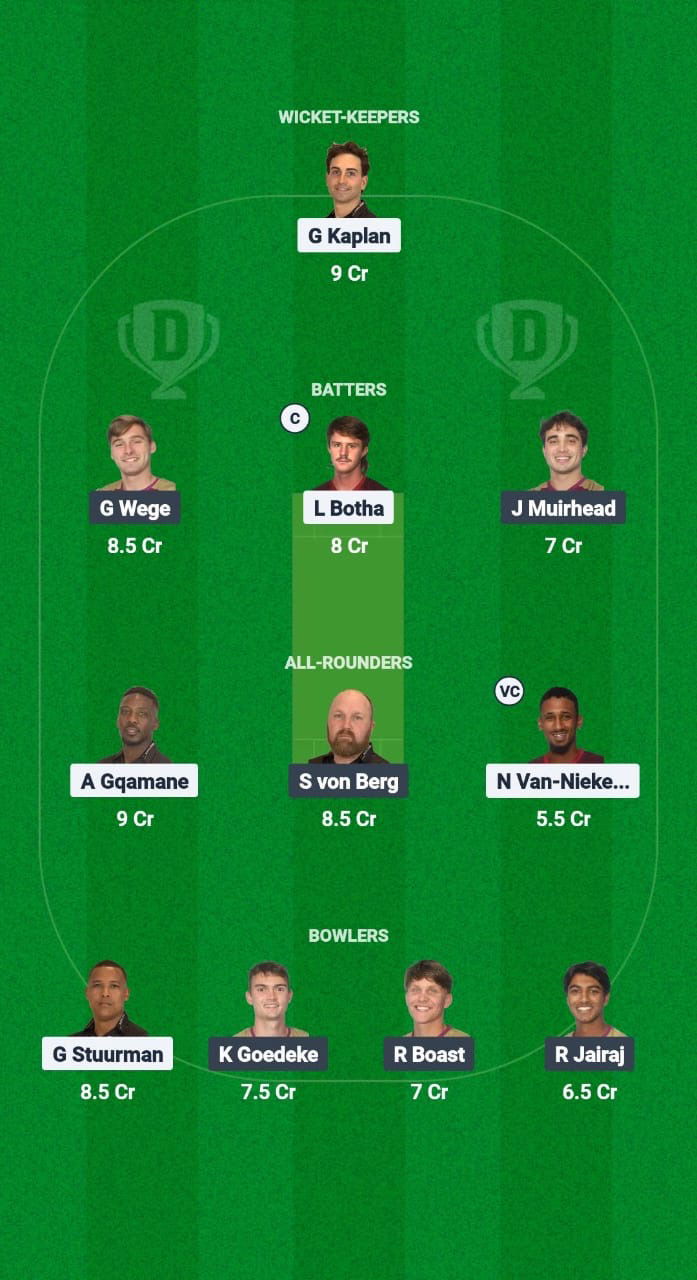 YPS vs MAT Dream11 Prediction Fantasy Cricket Tips Dream11 Team South Africa T20 Boland League