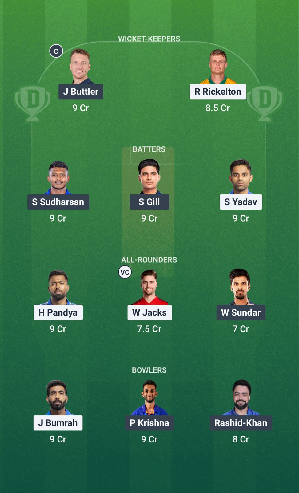 MI vs GT Dream11 Prediction Fantasy Cricket Tips Dream11 Team IPL 2025