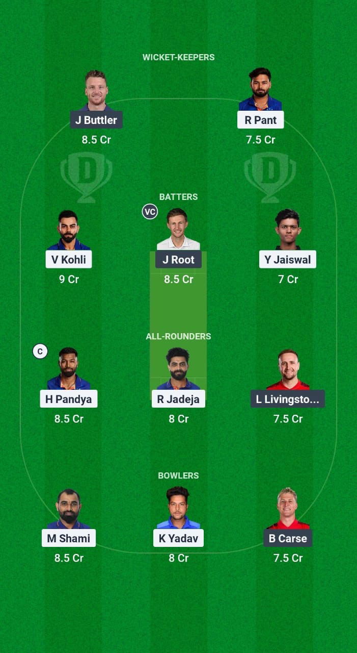 IND vs ENG Dream11 Prediction Fantasy Cricket Tips Dream11 Team England Tour of India