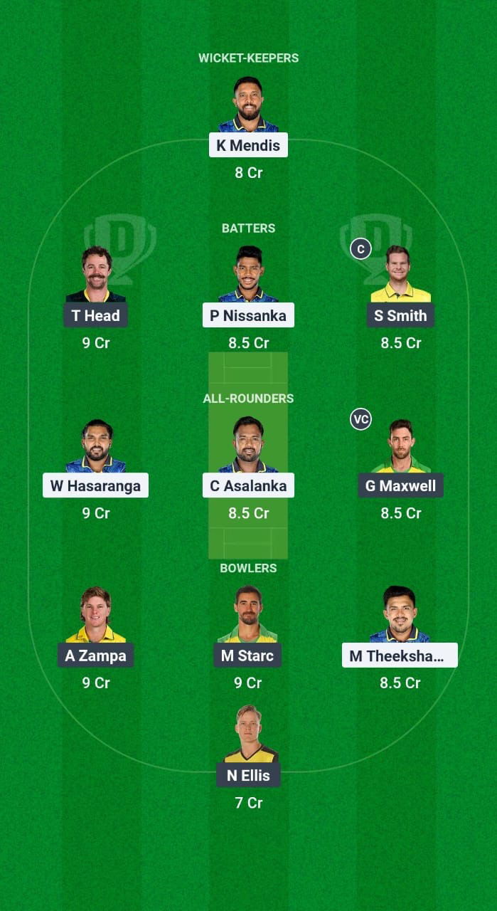 SL vs AUS Dream11 Prediction Fantasy Cricket Tips Dream11 Team Australia Tour of Sri Lanka