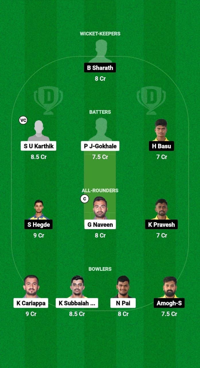 KRH vs KT Dream11 Prediction Fantasy Cricket Tips Dream11 Team Karnataka Coastal Big Bash League T20