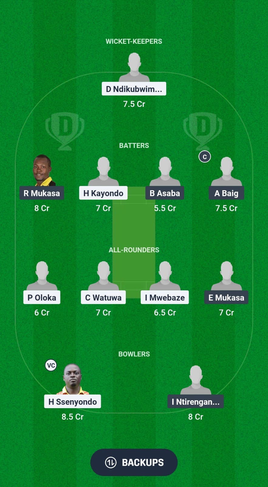 SAP vs RBY Dream11 Prediction Fantasy Cricket Tips Dream11 Team Uganda T20