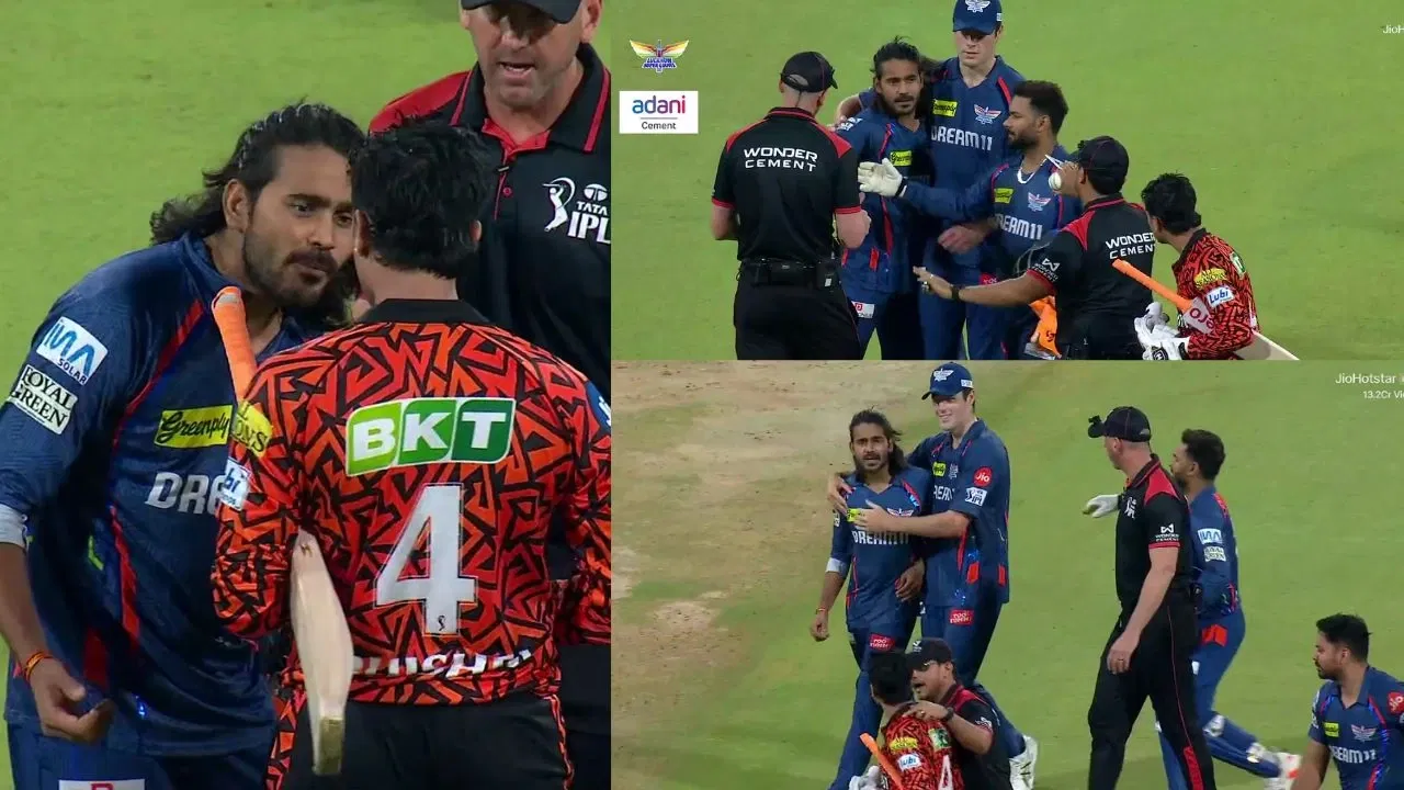 Watch: Abhishek Sharma, Digvesh Rathi engage in ugly fight after spinners brutal send-off