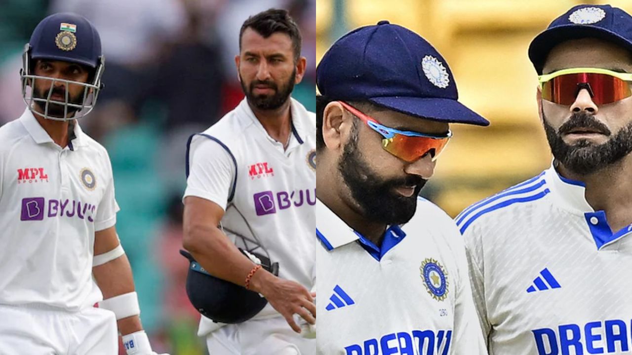 Ajinkya Rahane Cheteshwar Pujara Rohit Sharma Virat Kohli India
