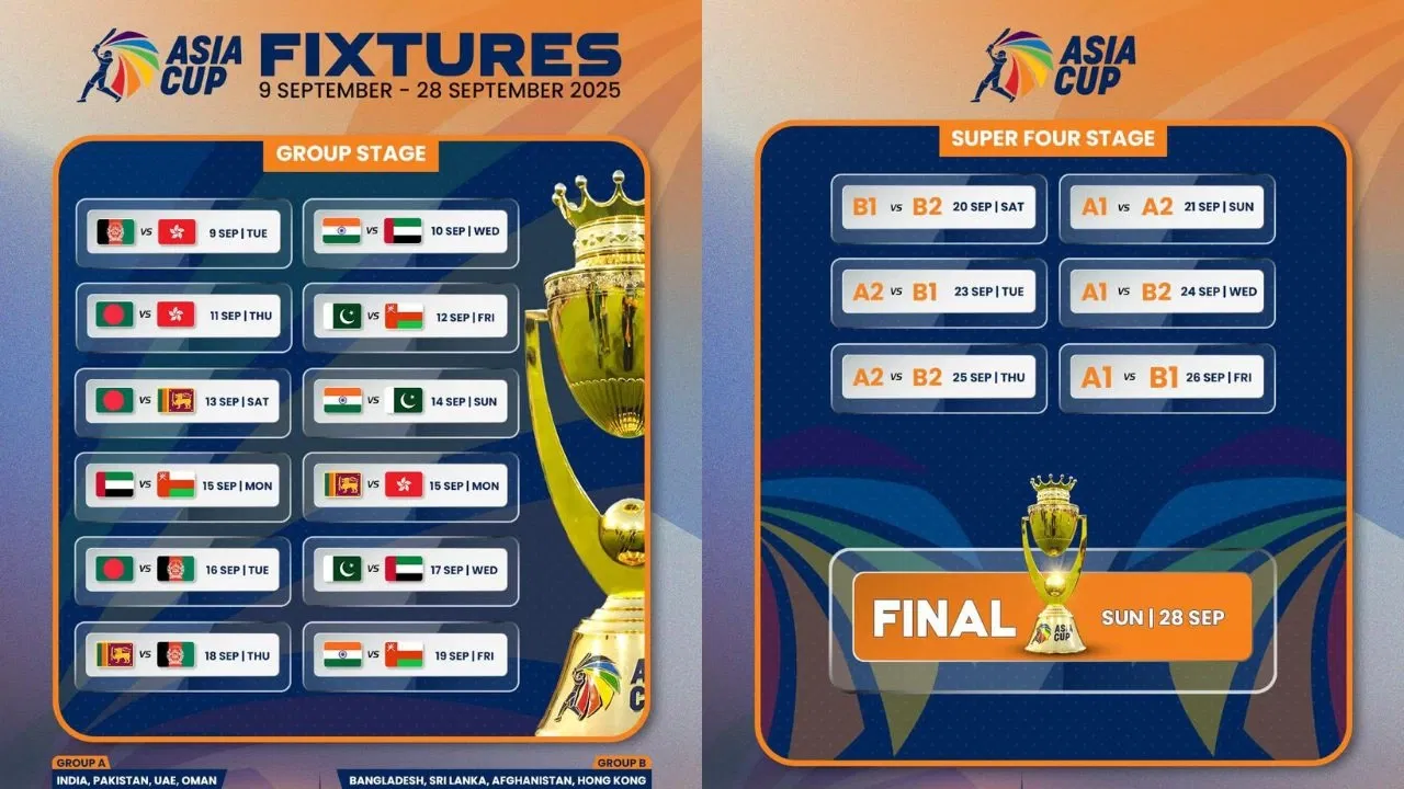 Asia Cup 2025 Schedule Asia Cup 2025 Schedule