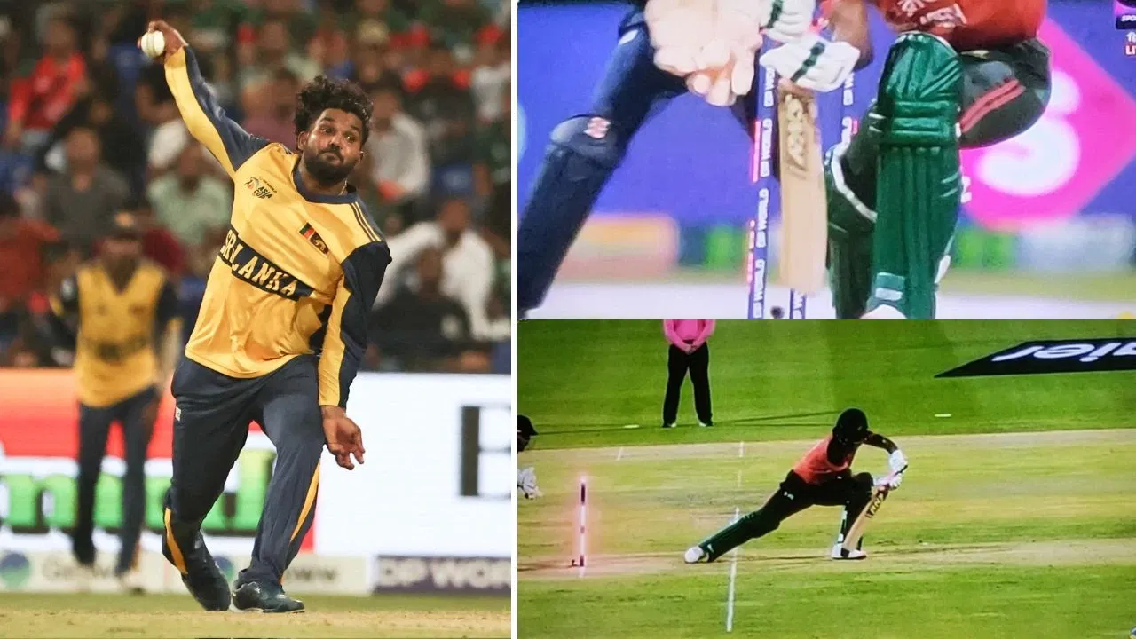 Asia Cup 2025 Watch Shocking Scenes Wanindu Hasaranga Hits Jaker Ali S Stumps But Batter Declared Not Out 2