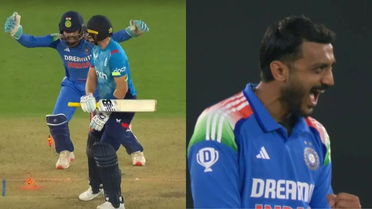 Axar Patel Castles Joe Root