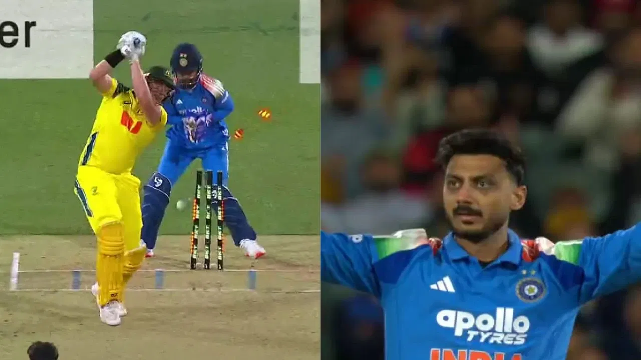 Axar Patel Castles Matt Renshaw