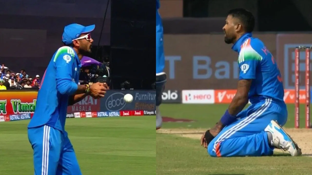 Axar Patel Drops Sitter Leavig Hardik Pandya Angry