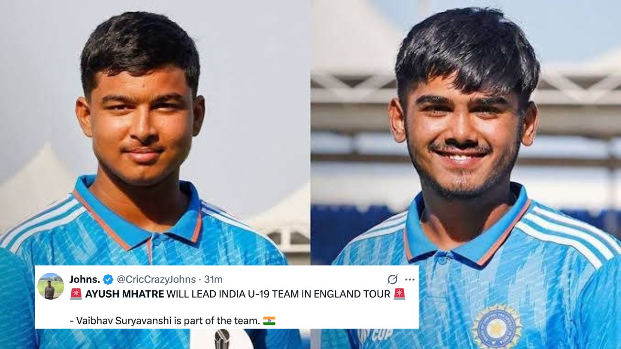 Ayush Mhatre Vaibhav Suryavanshi India Under 19 TR