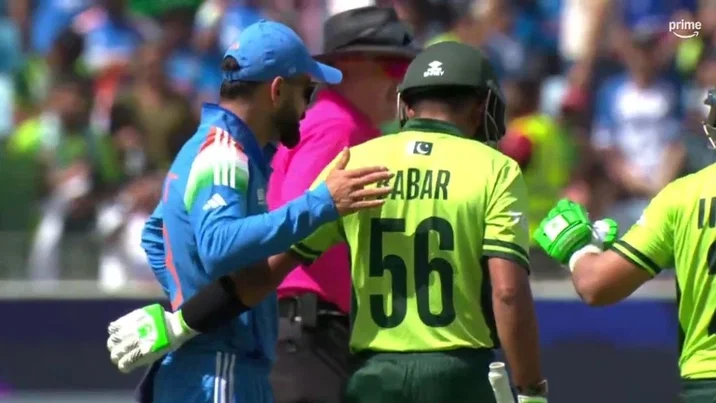 Babar Azam Virat KOhli Hug