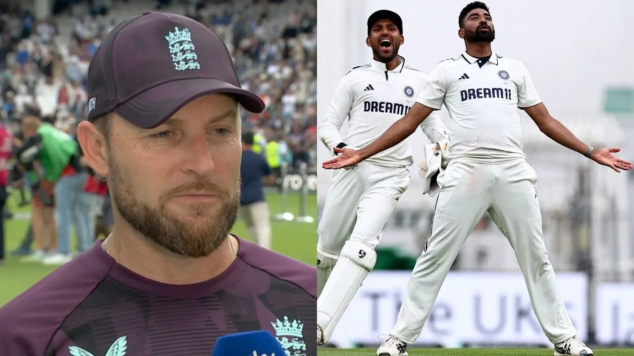 Brendon McCullum Mohammed Siraj