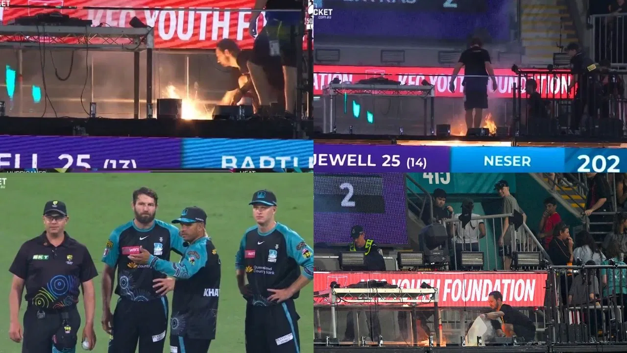 Brisbane Heat Vs Hobart Hurricanes Halted Due To Fire At The Gabba In BBL