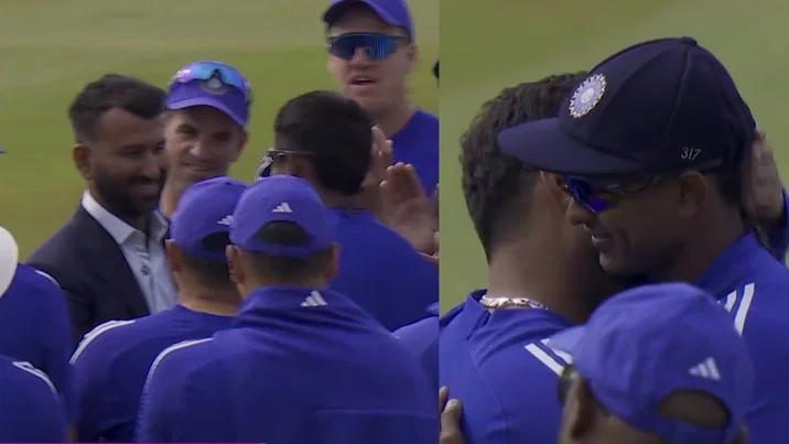 Cheteshwar Pujara Hands Test Cap To Sai Sudharsan