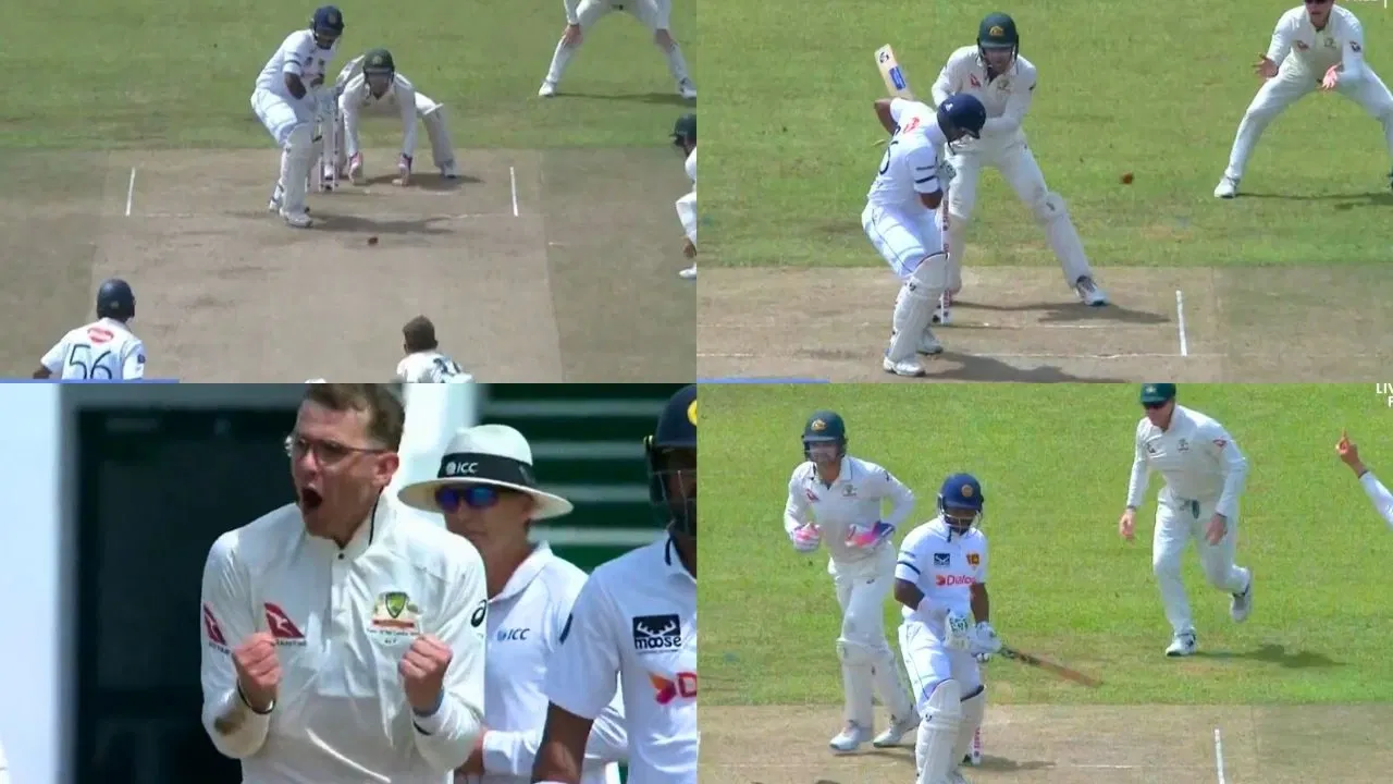 Dimuth Karunaratne Dismissal Off Todd Murphy