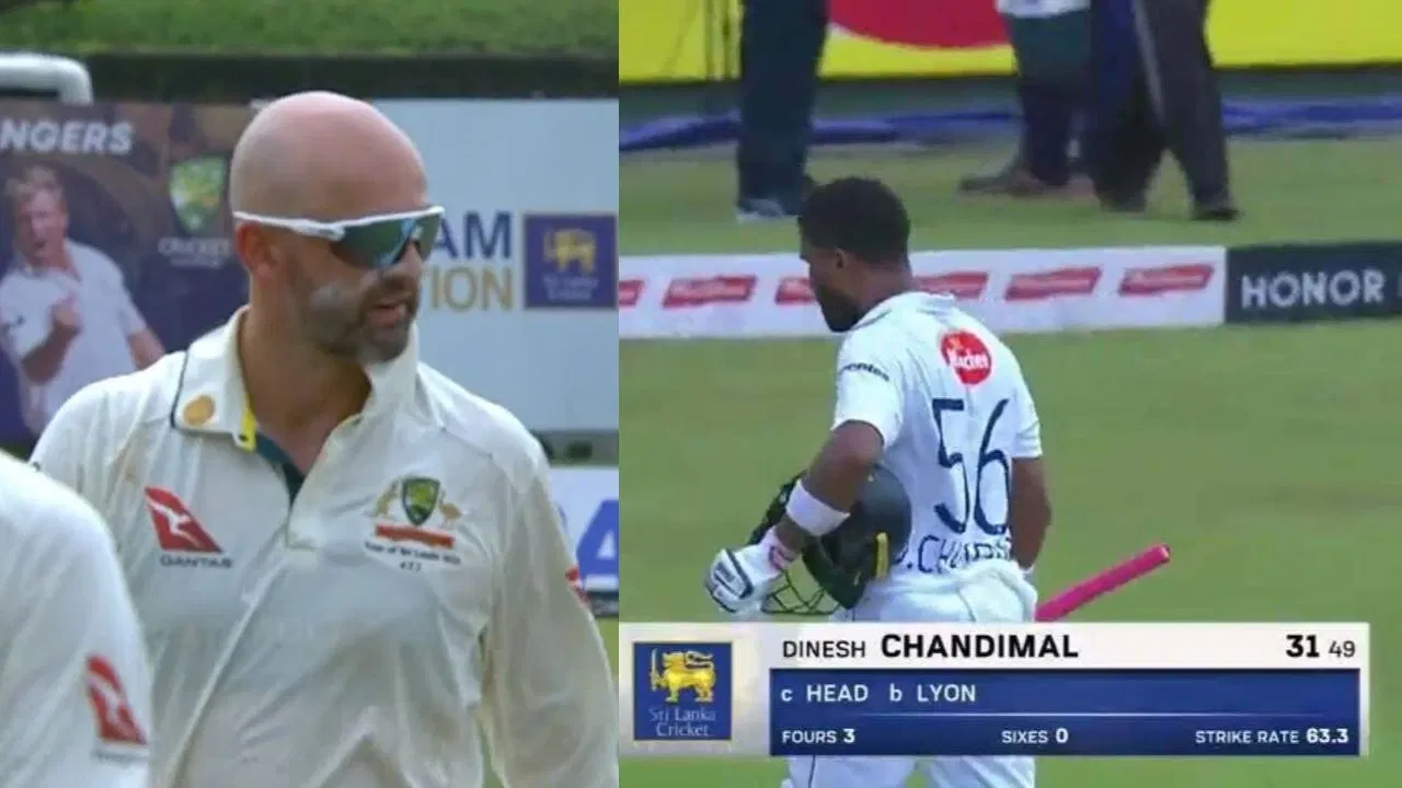 Dinesh Chandimal Dismissed Twice By Nathan Lyon