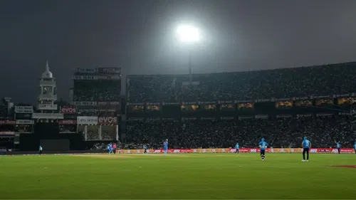 Floodlight Failure In Barabati Stadium During India Vs England 2nd ODI