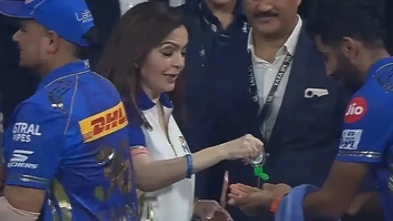 Nita Ambani and Jasprit Bumrah